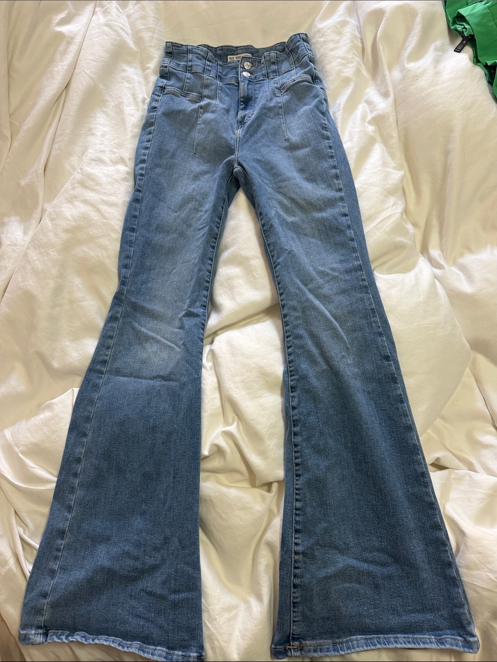 We The Free High-Rise Blue Flare Jeans